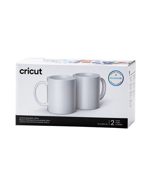 Pack de 2 tazas para personalizar Cricut - Blanco Blanco-2