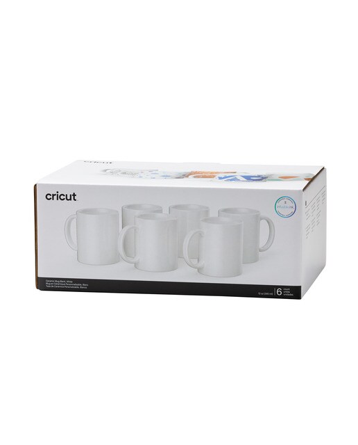 Pack de 6 Canecas para Personalizar Cricut Branco-2