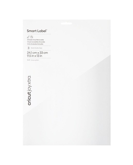 Cricut - Vinilo grabable removible Cricut Smart Label 3 Hojas para Joy Xtra.