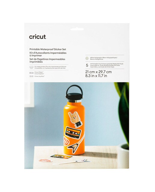 Imagen 0 de Kit vinilos imprimibles blancos / holográficos Cricut 5 + 5 Hojas para Joy Xtra