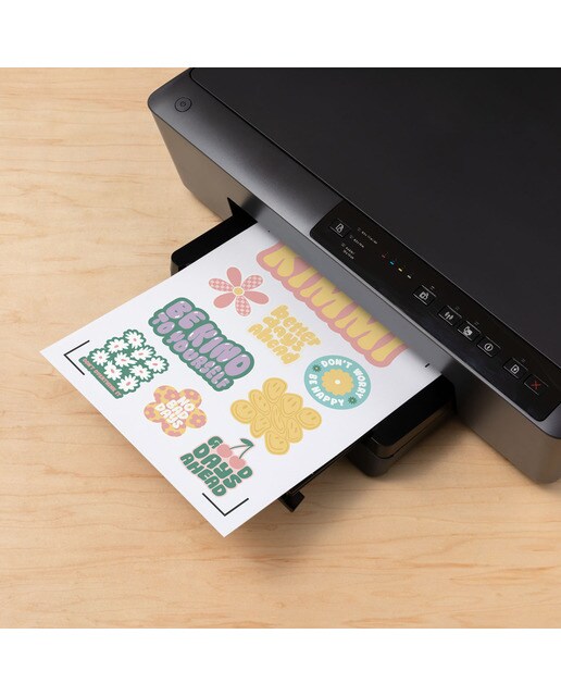 Papel Adesivo Branco para Impressão Cricut 8 Folhas para Joy Xtra 2