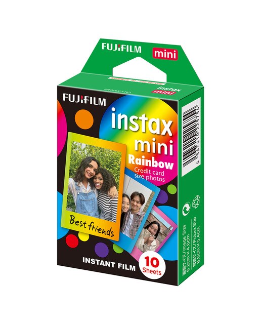 Película Instantánea Fujifilm Instax Mini Film 10 Hojas Arcoiris - Blanco Blanco-1