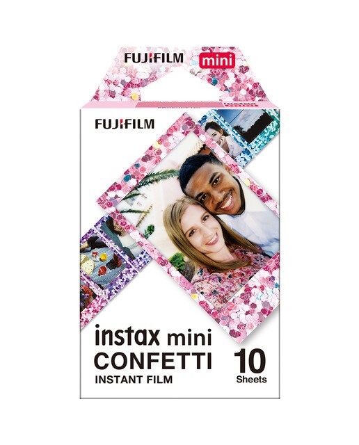 Fujifilm - Película Fujifilm para cámaras instantáneas Instax Formato Mini Confetti Varios Colores.