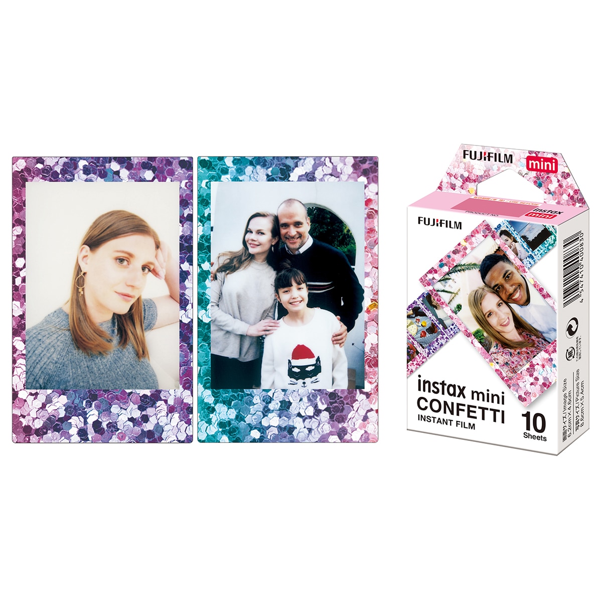 Película Fujifilm para cámaras instantáneas Instax Formato Mini Confetti Varios Colores - Negro Negro-2
