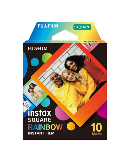 Fujifilm - Película instantánea Rainbow Fujifilm para Instax Square 10 fotos.