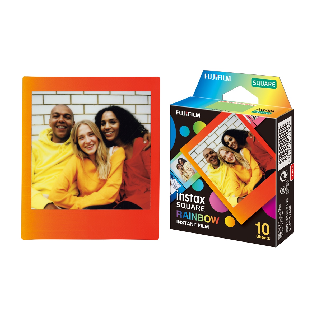 Película instantánea Rainbow Fujifilm para Instax Square 10 fotos - Multicolor Multicolor-2