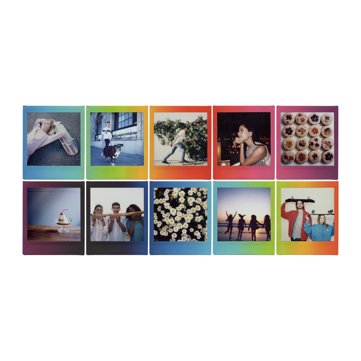 Película instantánea Rainbow Fujifilm para Instax Square 10 fotos - Multicolor Multicolor-3