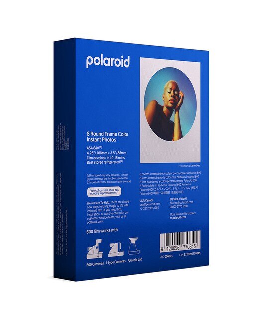 Película instantánea Polaroid Color Round Frame I-Type - Blanco Blanco-4