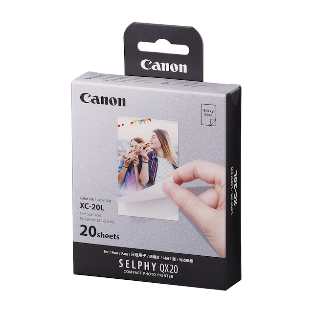 Conjunto de tinta/papel Canon XC-20L, 54 x 85 mm, 20 impresiones