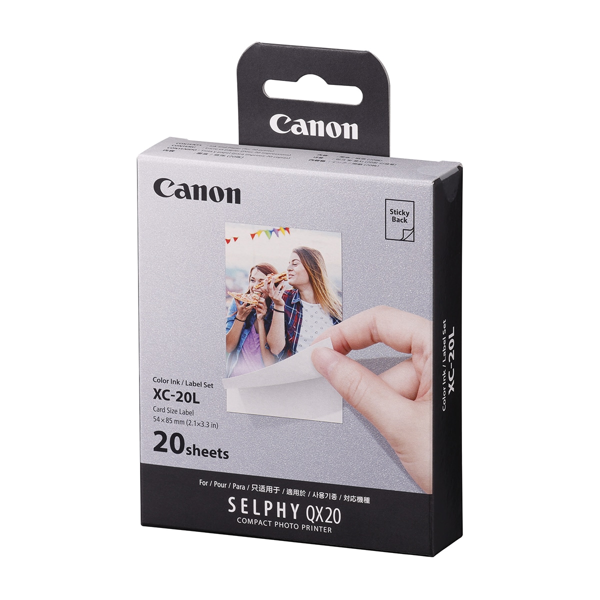 Conjunto de tinta/papel Canon XC-20L, 54 x 85 mm, 20 impresiones Blanco-1