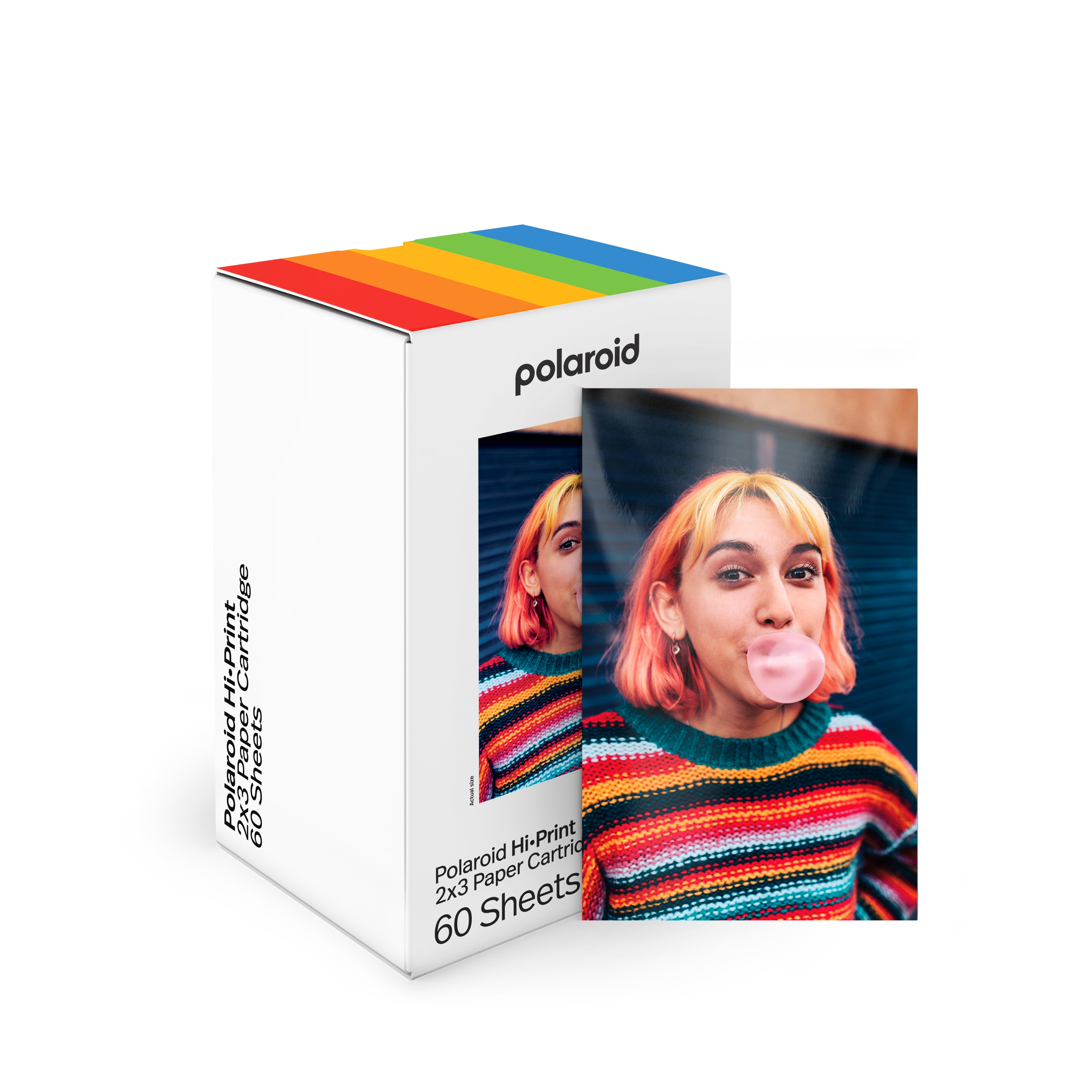 Papel fotográfico adhesivo Polaroid Hi-Print 2x3, 60 hojas Blanco-3
