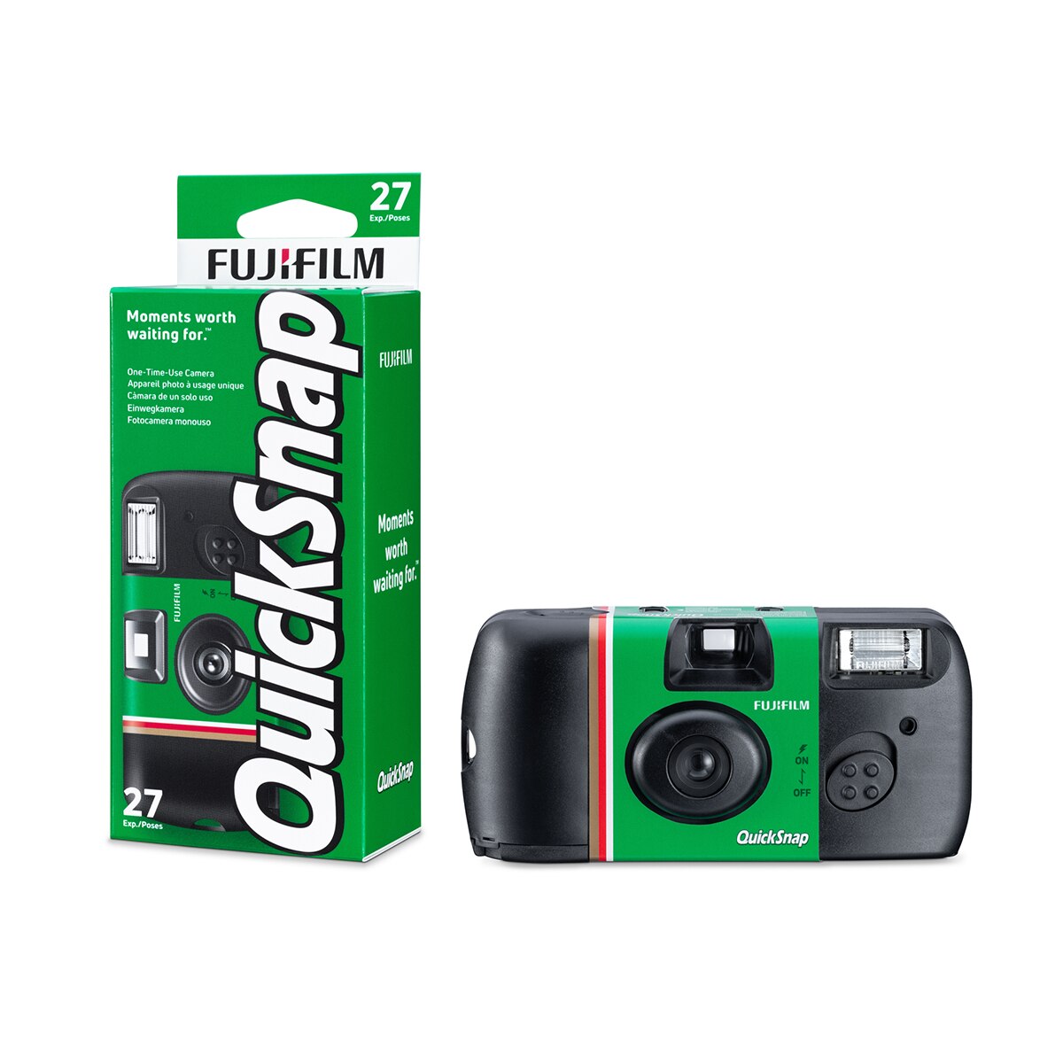 Cámara analógica desechable Fujifilm QuickSnap Negro / Verde-6