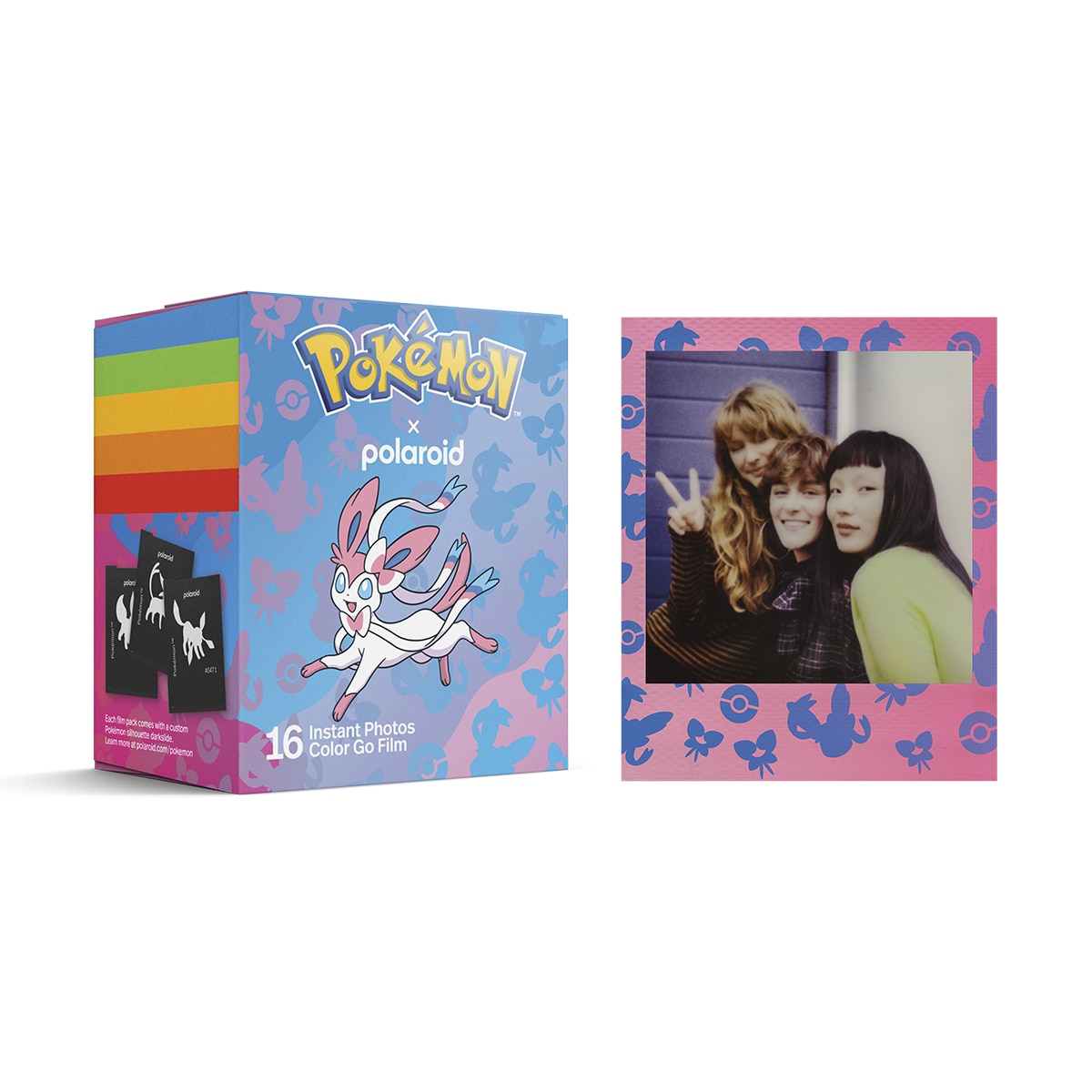 Papel fotográfico Polaroid Color Go, edición especial Pokémon Sylveon, pack doble (16 fotos) - Rosa Rosa-2