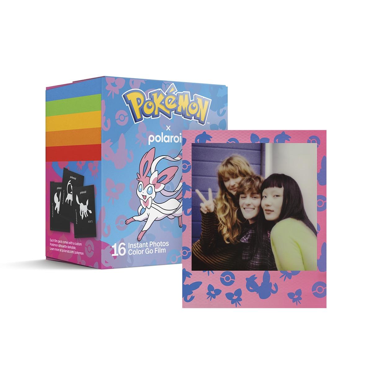 Papel fotográfico Polaroid Color Go, edición especial Pokémon Sylveon, pack doble (16 fotos) - Rosa Rosa-3