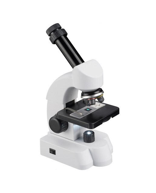 Microscopio Bresser Junior 40-640x con Juego de Accessorios inteligentes - Blanco / Negro Blanco / Negro-1