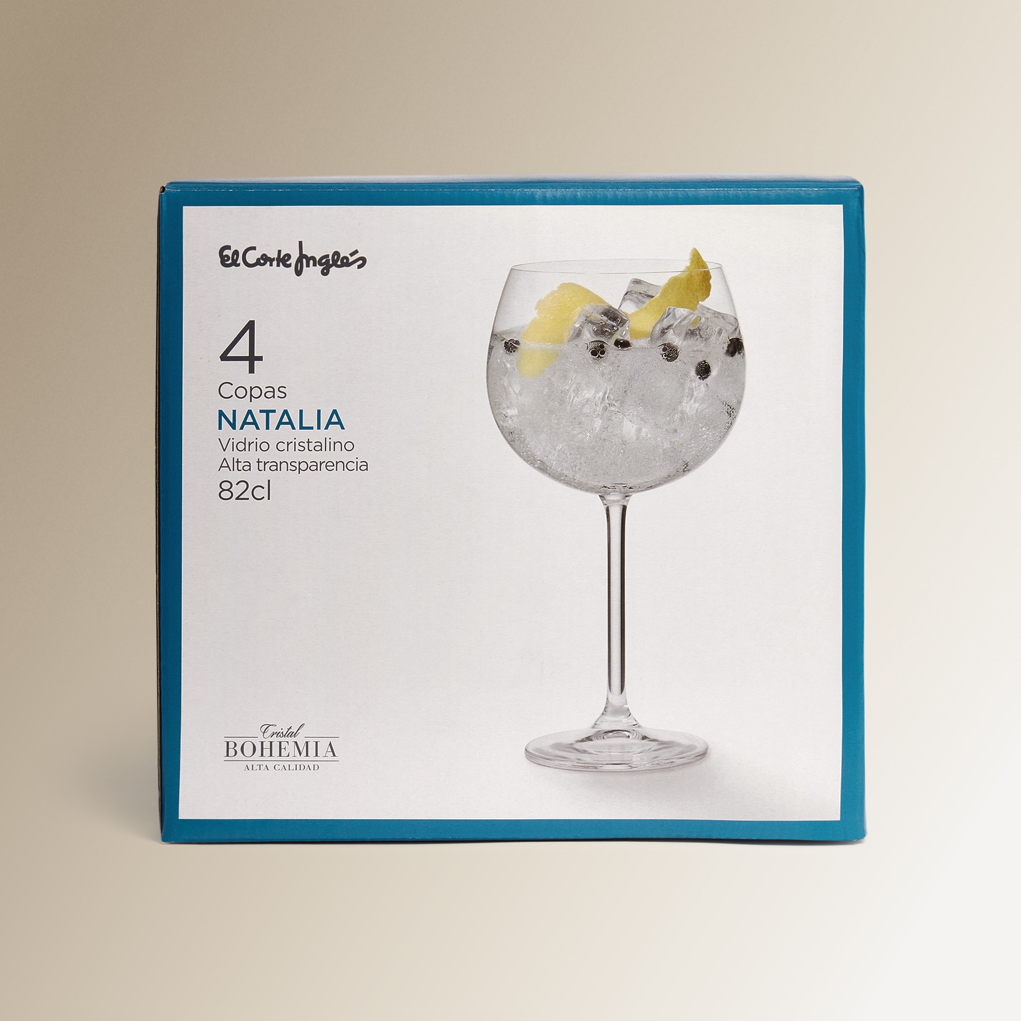Juego de 4 copas para combinados Natalia Gin El Corte Inglés Cristal-4
