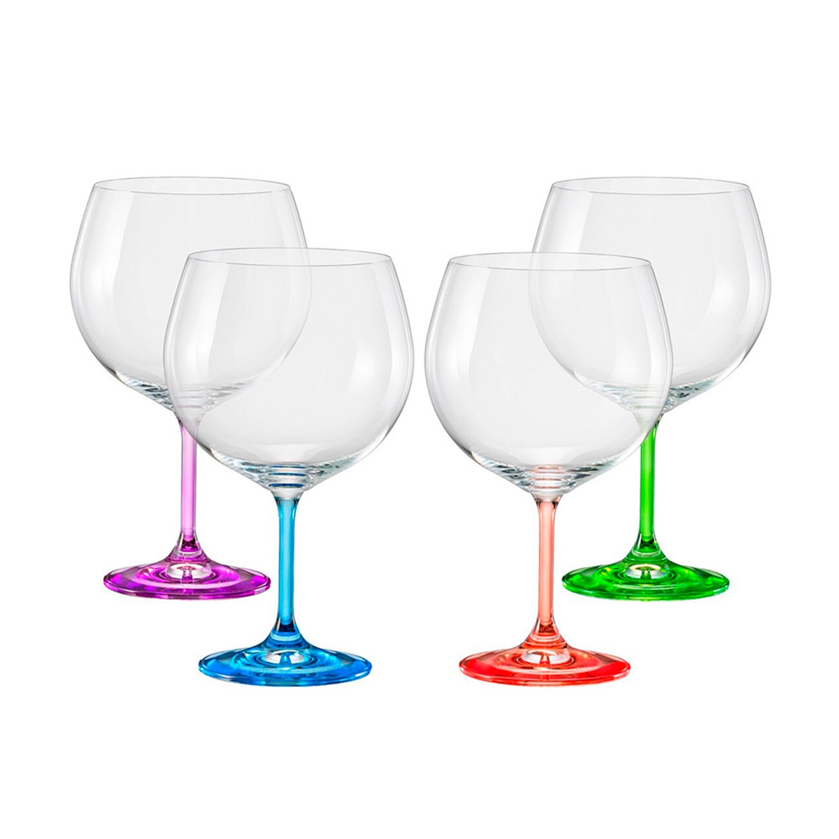 Conjunto de 4 Copos de Gin Tonic de Cristal Rainbow Multicolor-1