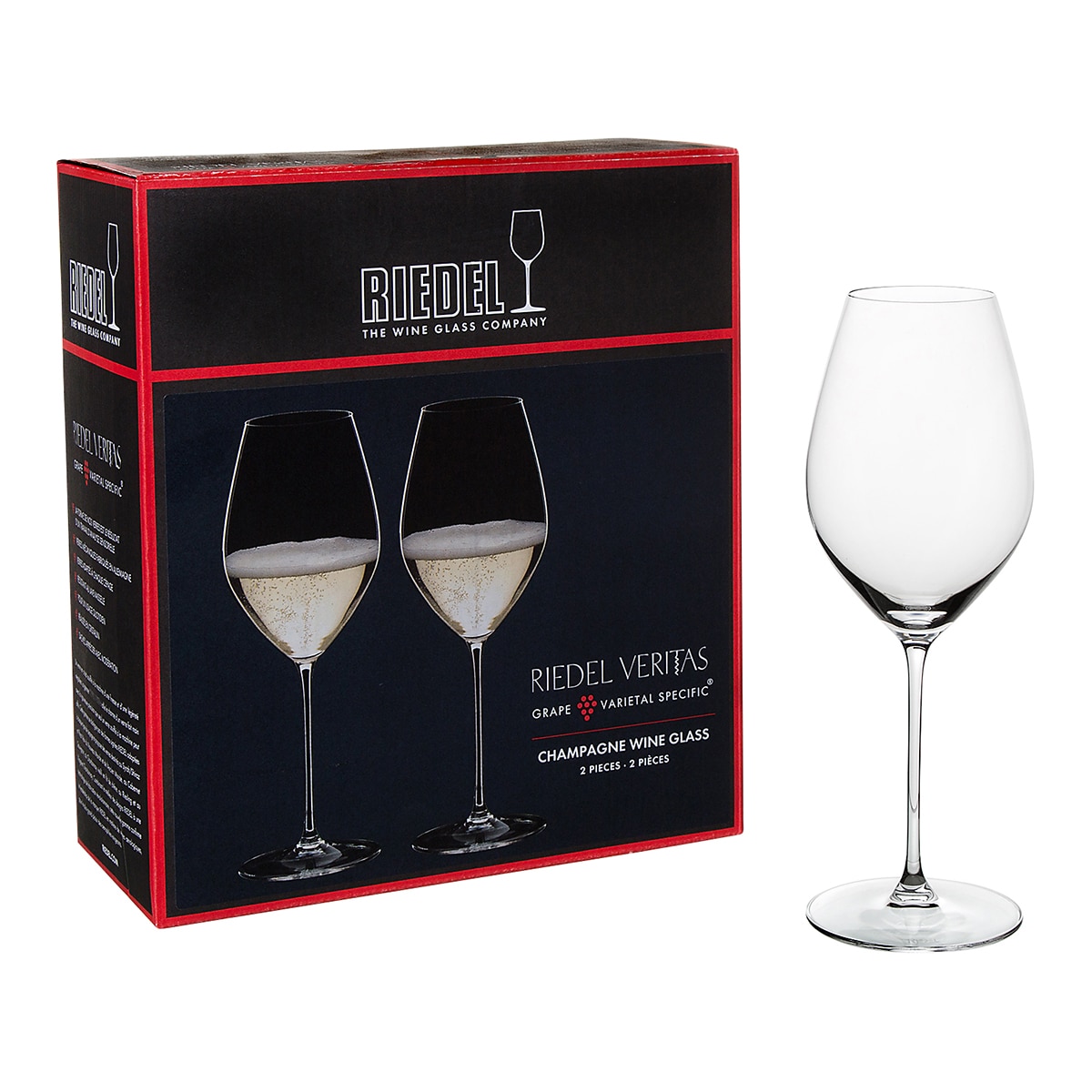 Jogo de 2 copos de champanhe Veritas Riedel Transparente-2