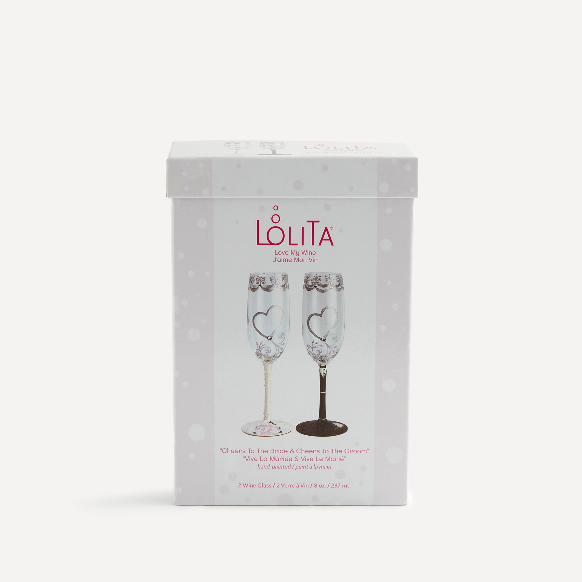 Jogo 2 Copos de Champanhe Mr&Mrs Toasting Transparente-7