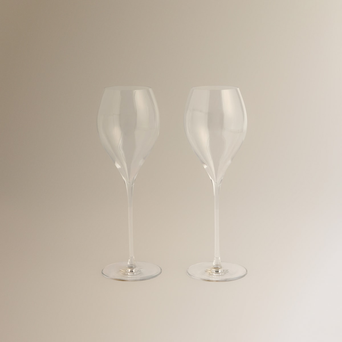 Juego de 2 copas de champán de cristal Berna Transparente-2