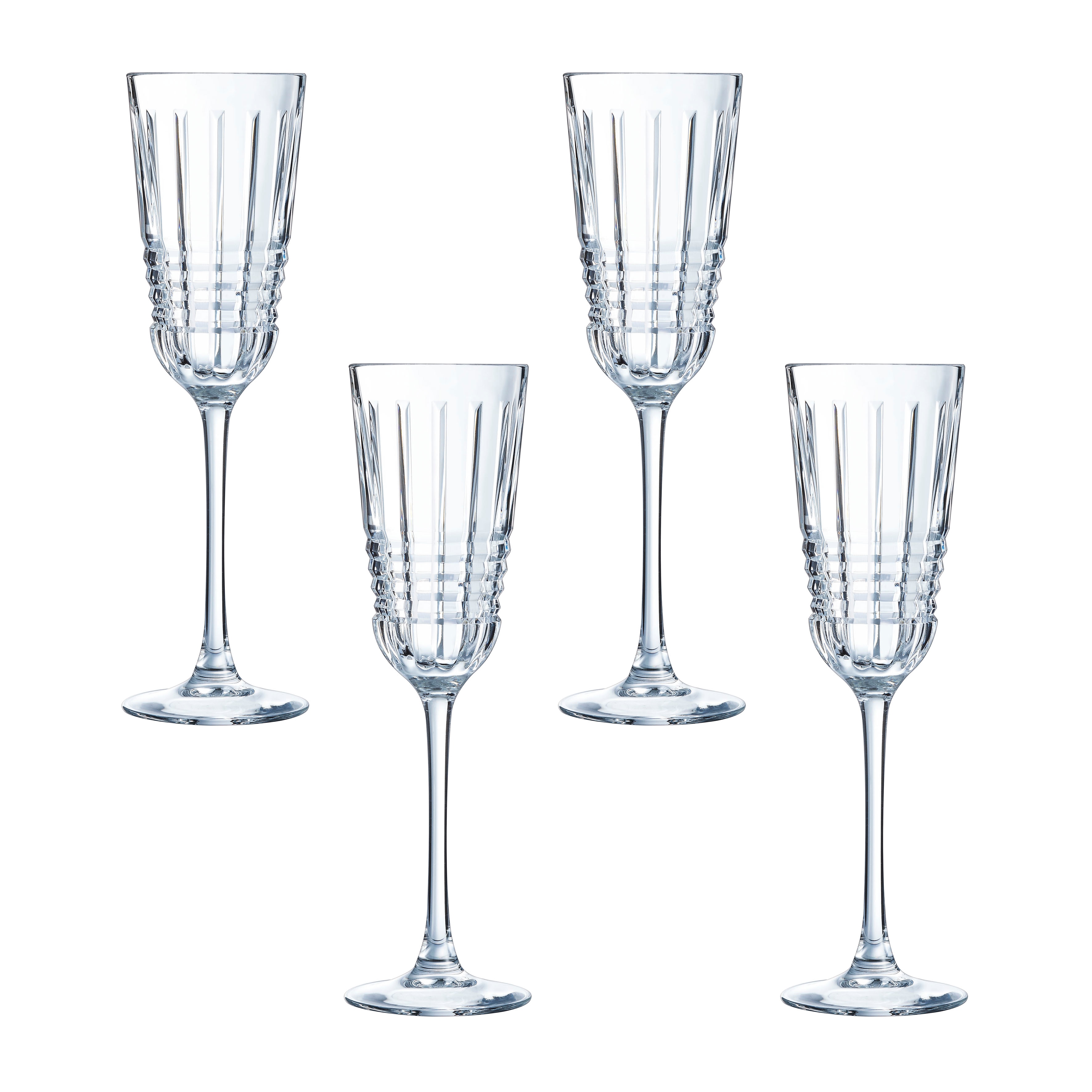 Imagem 0 de Conjunto de 4 Copos de Champanhe de Cristal Rendez-Vous