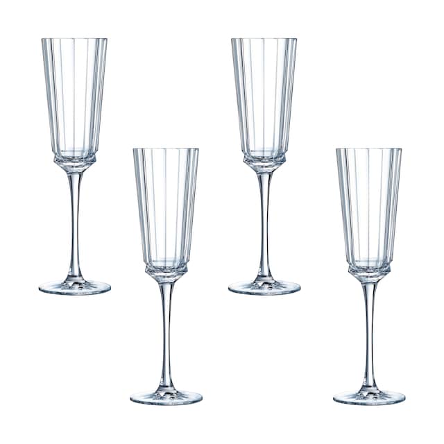 Imagem 0 de Conjunto de 4 Copos de Champanhe de Cristal Macassar