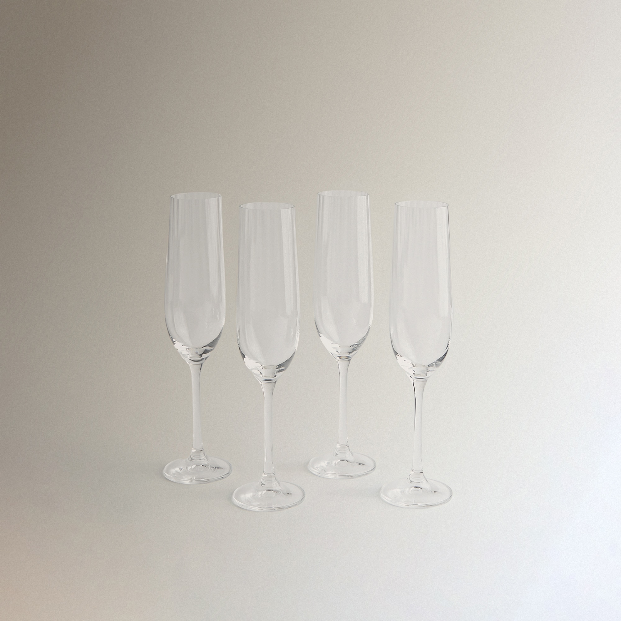 Conjunto de 4 Copos de Champanhe de Cristal Praga 2