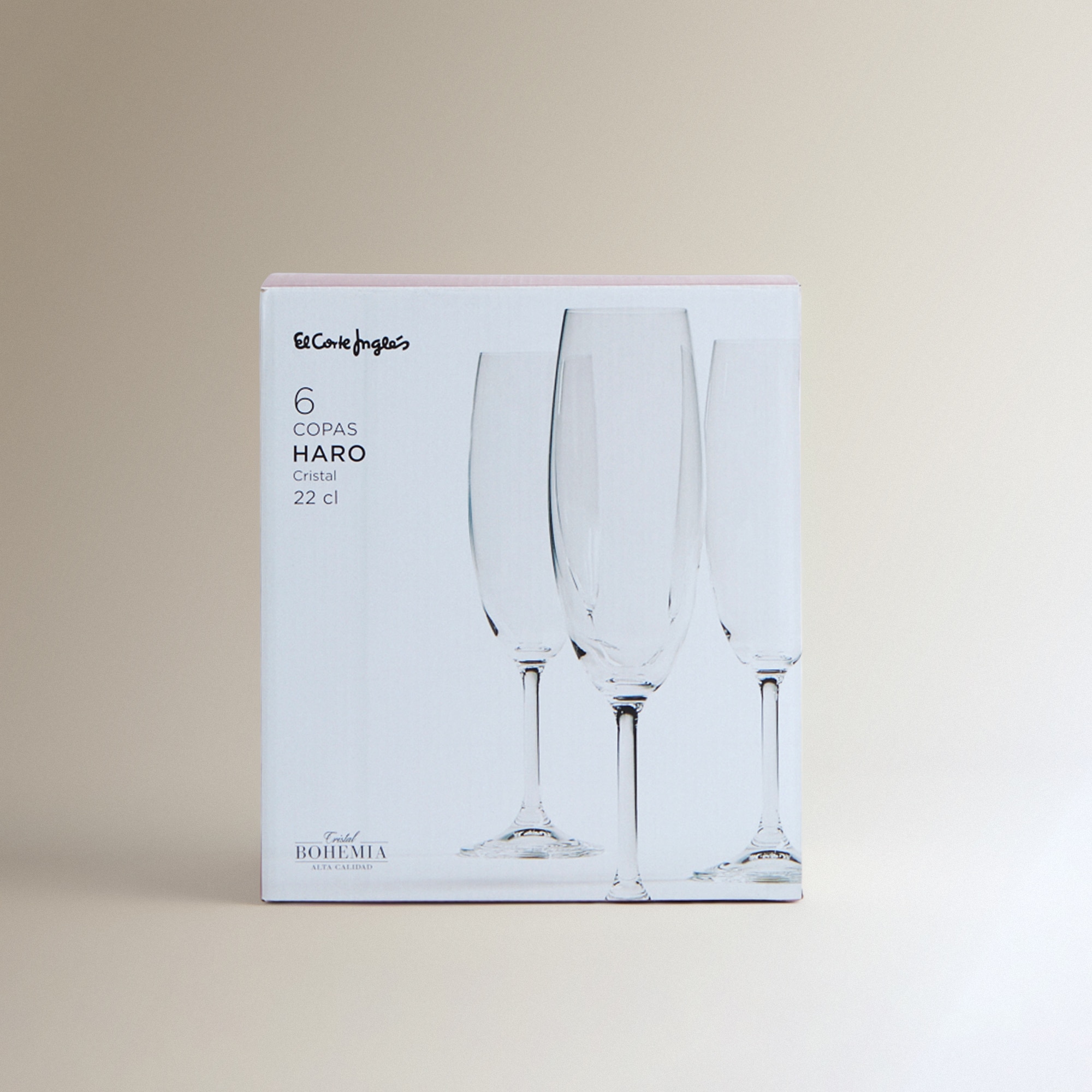 Conjunto de 6 Copos de Champanhe Haro Transparente-5