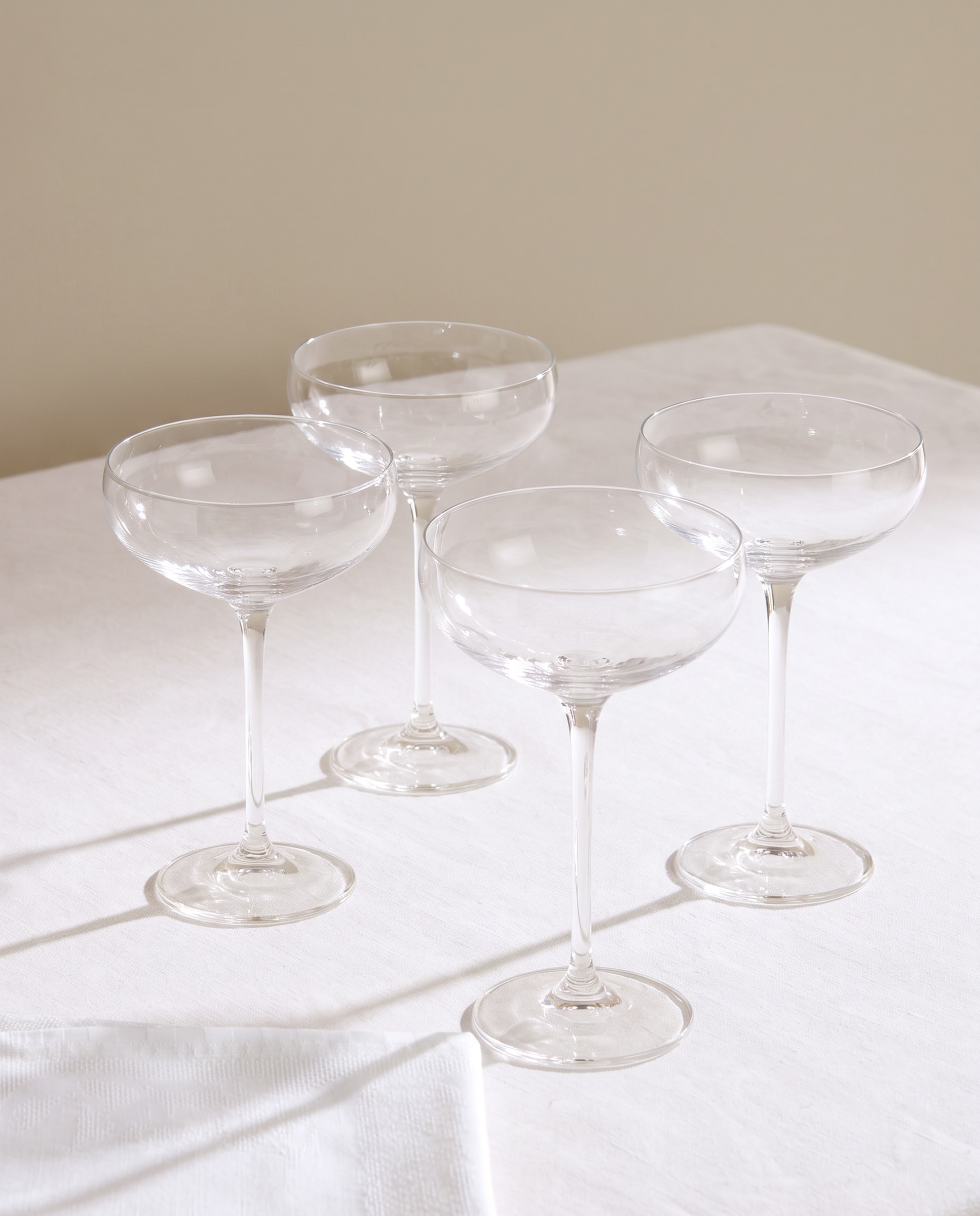 Set de 4 copas de cristal soplado artesanalmente Sidney - Transparente Transparente-1