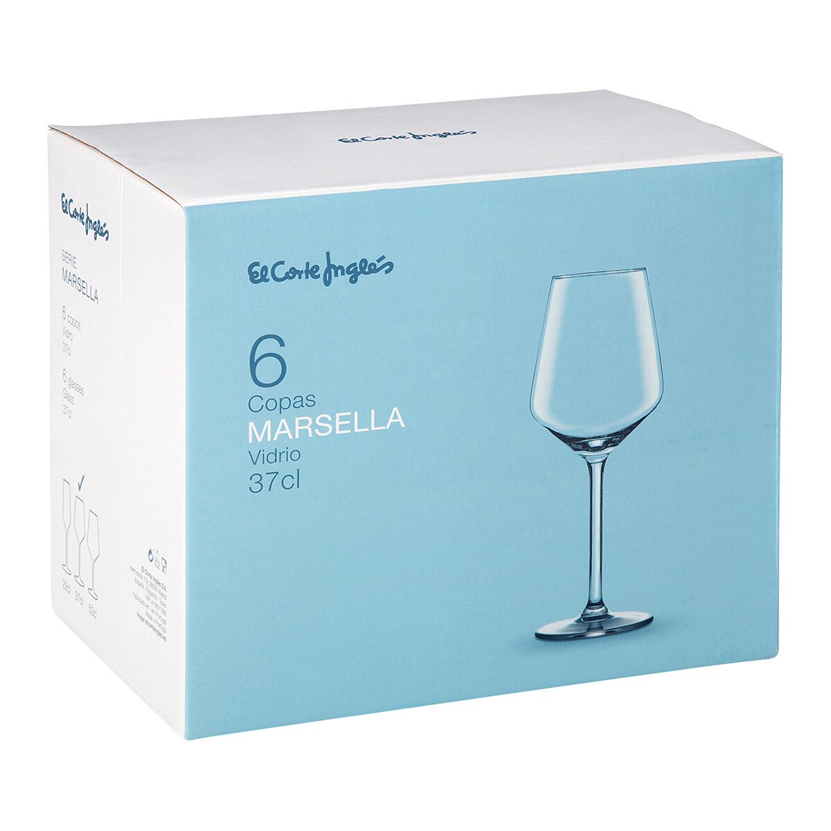 Juego de 6 copas de vino Marsella El Corte Inglés 4