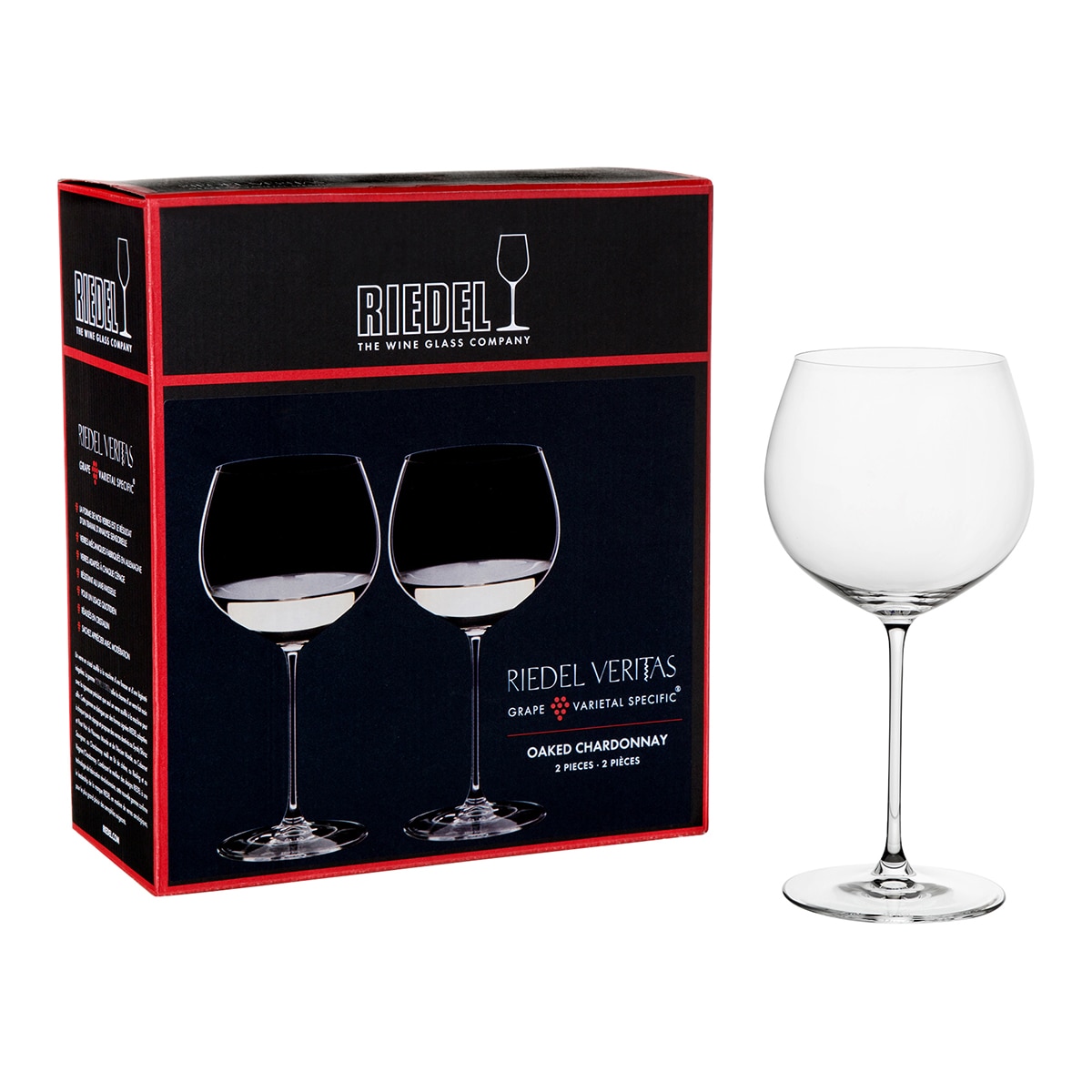 Conjunto de 2 Copos de Vinho Branco Oaked Chardonnay Veritas 2