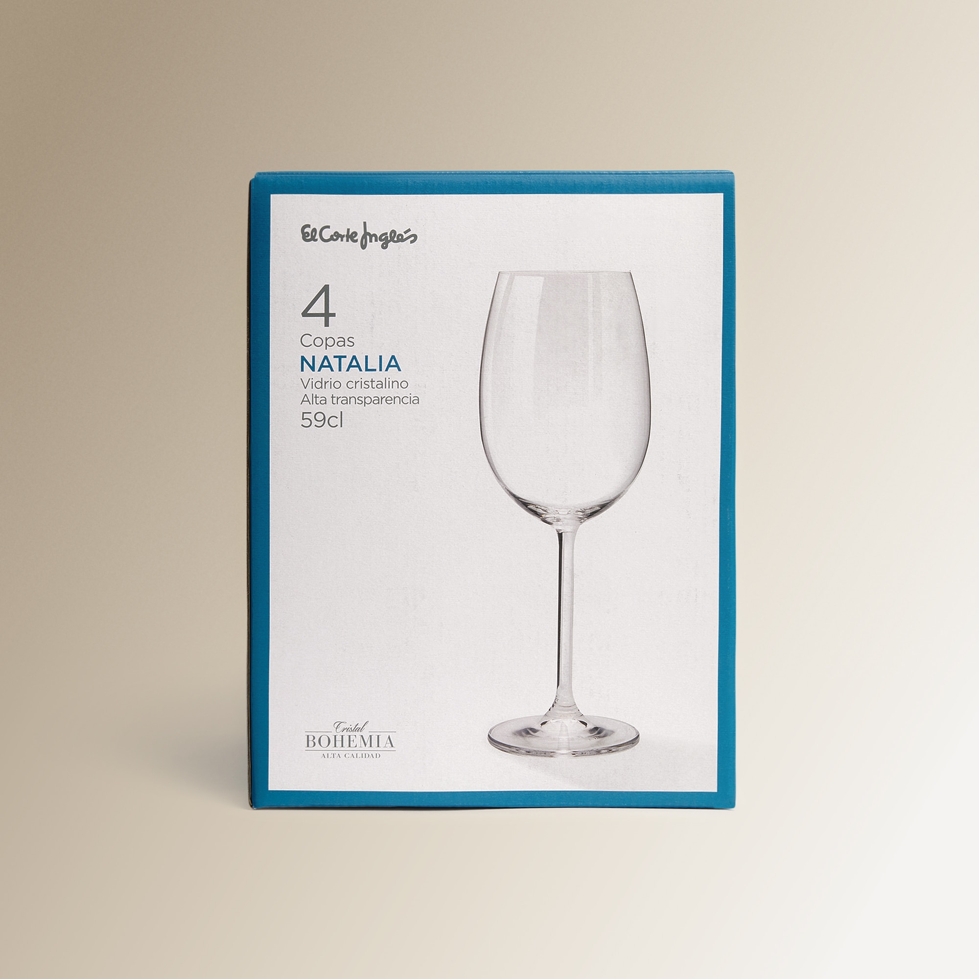 Juego de 4 copas de vino tinto Burdeos Natalia El Corte Inglés 4