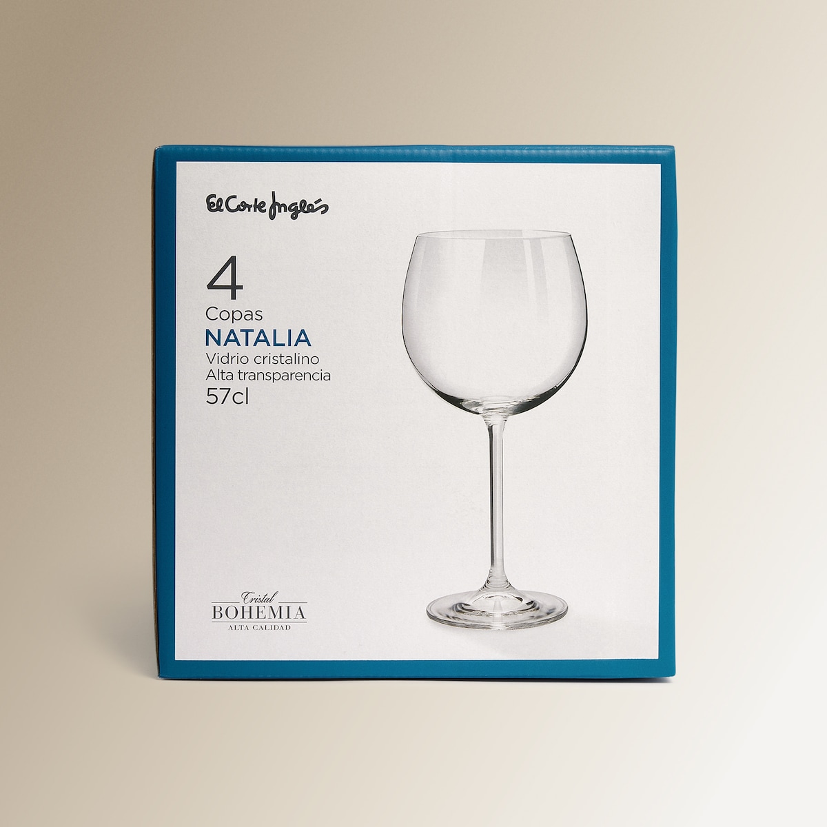 Juego de 4 copas de vino tinto Borgoña Natalia El Corte Inglés 4