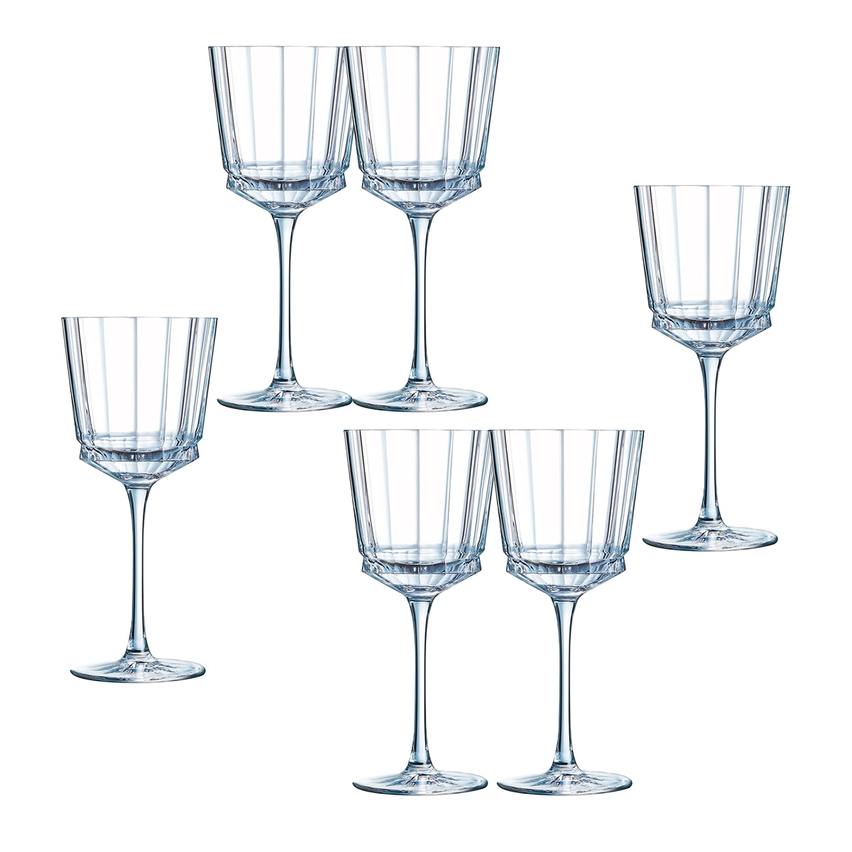 Cristal d'Arques - Set 6 Copas de vino blanco Macassar Cristal d'Arques.
