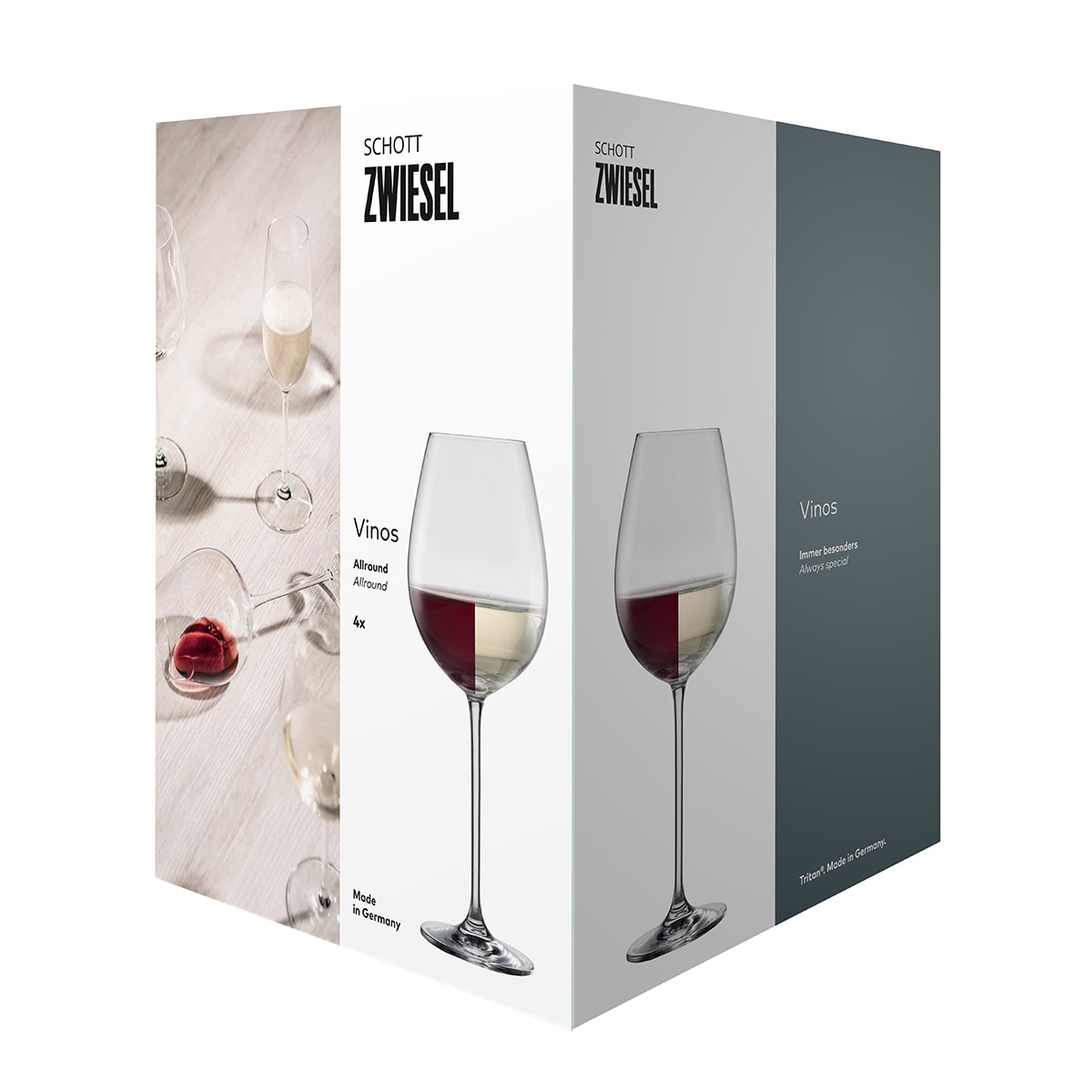 Conjunto de 4 Copos de Vinho Universal Transparente-3