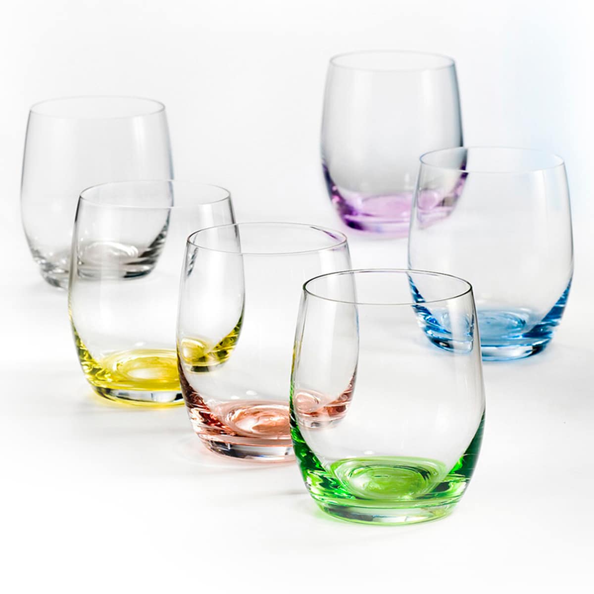 Juego de 6 vasos de licor de cristal Rainbow Bohemia Multicolor-8