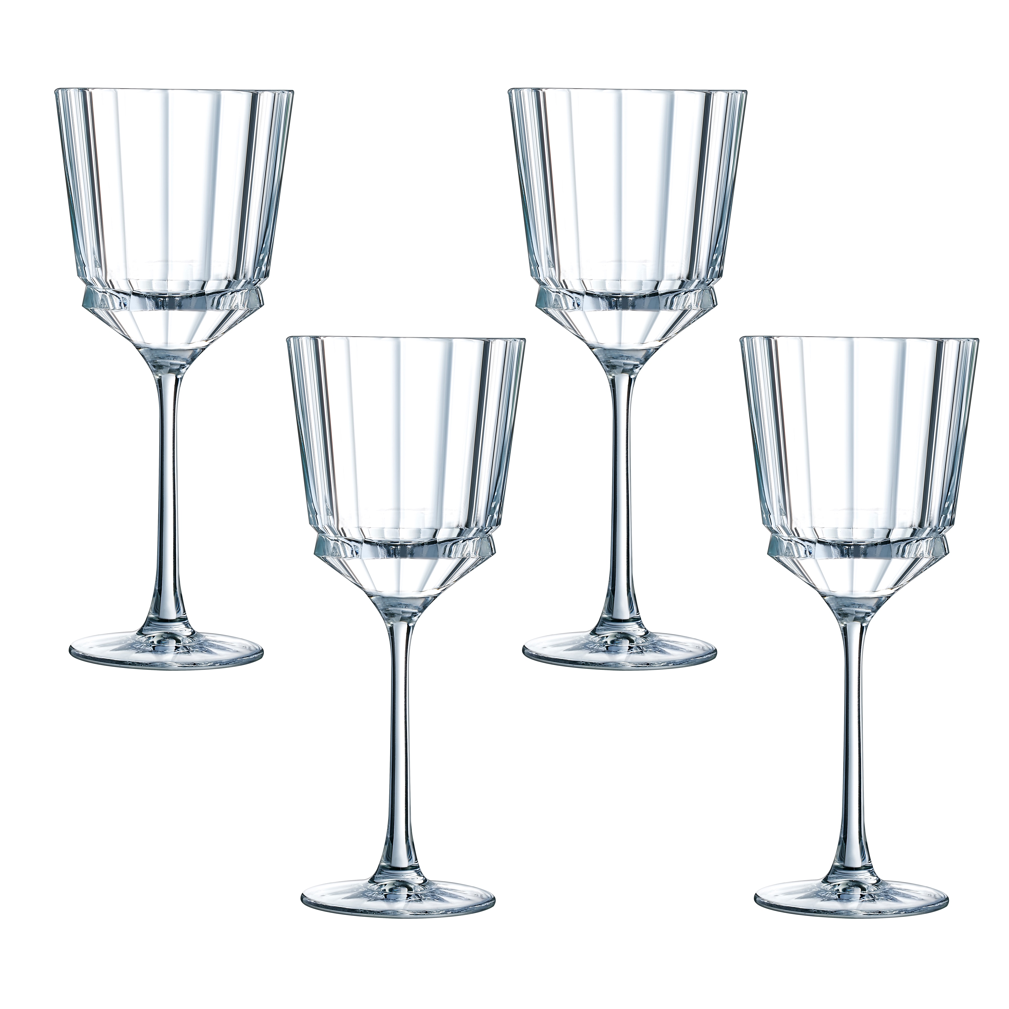 Imagem 0 de Conjunto de 4 Copos de Vinho de Cristal Macassar