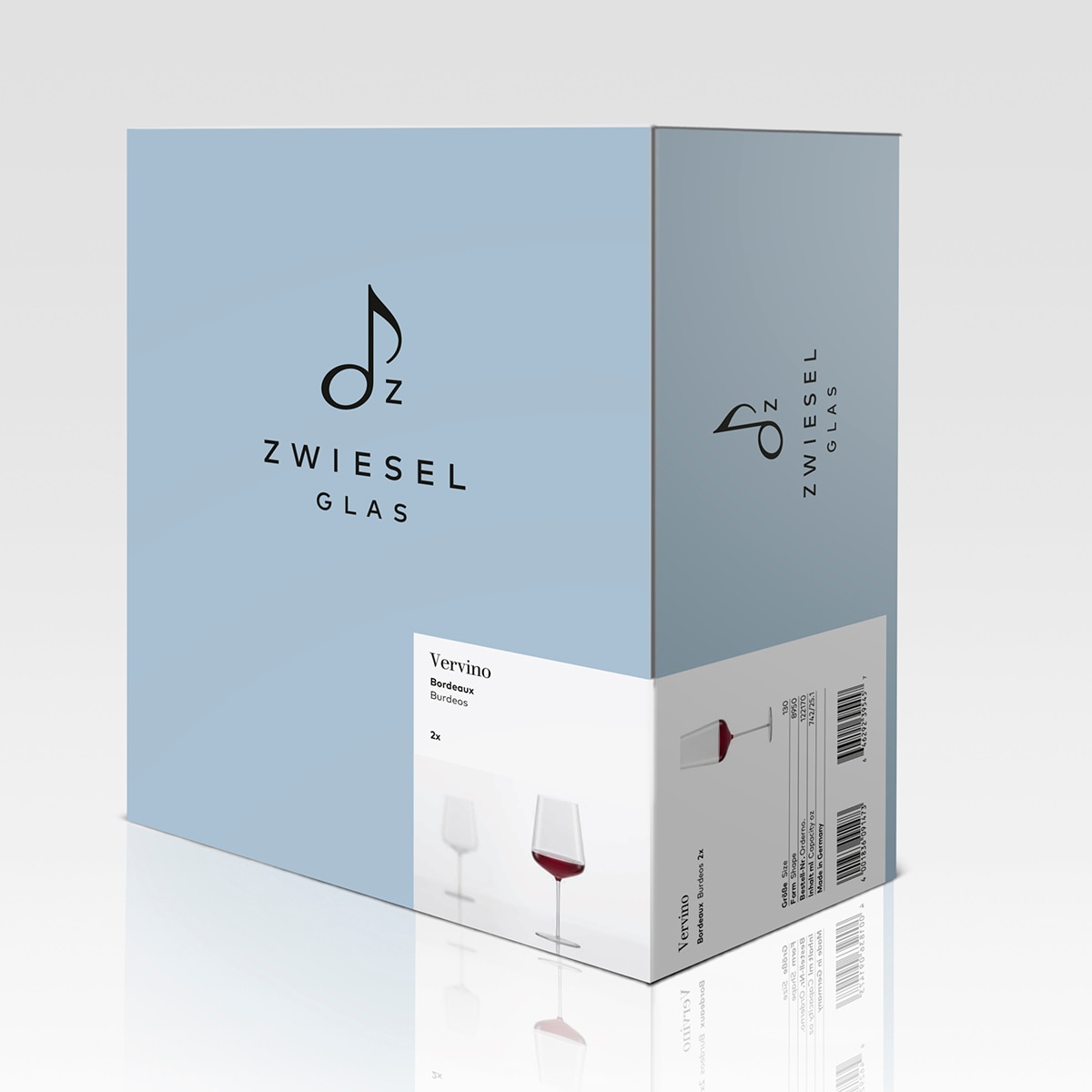 Juego de 2 copas de cristal para vino tinto Burdeos Vervino Zwiesel Glas - Transparente Transparente-10