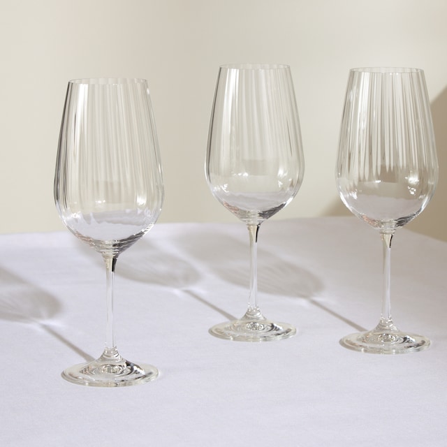 Imagem 0 de Conjunto de 4 Copos de Vinho de Cristal Praga