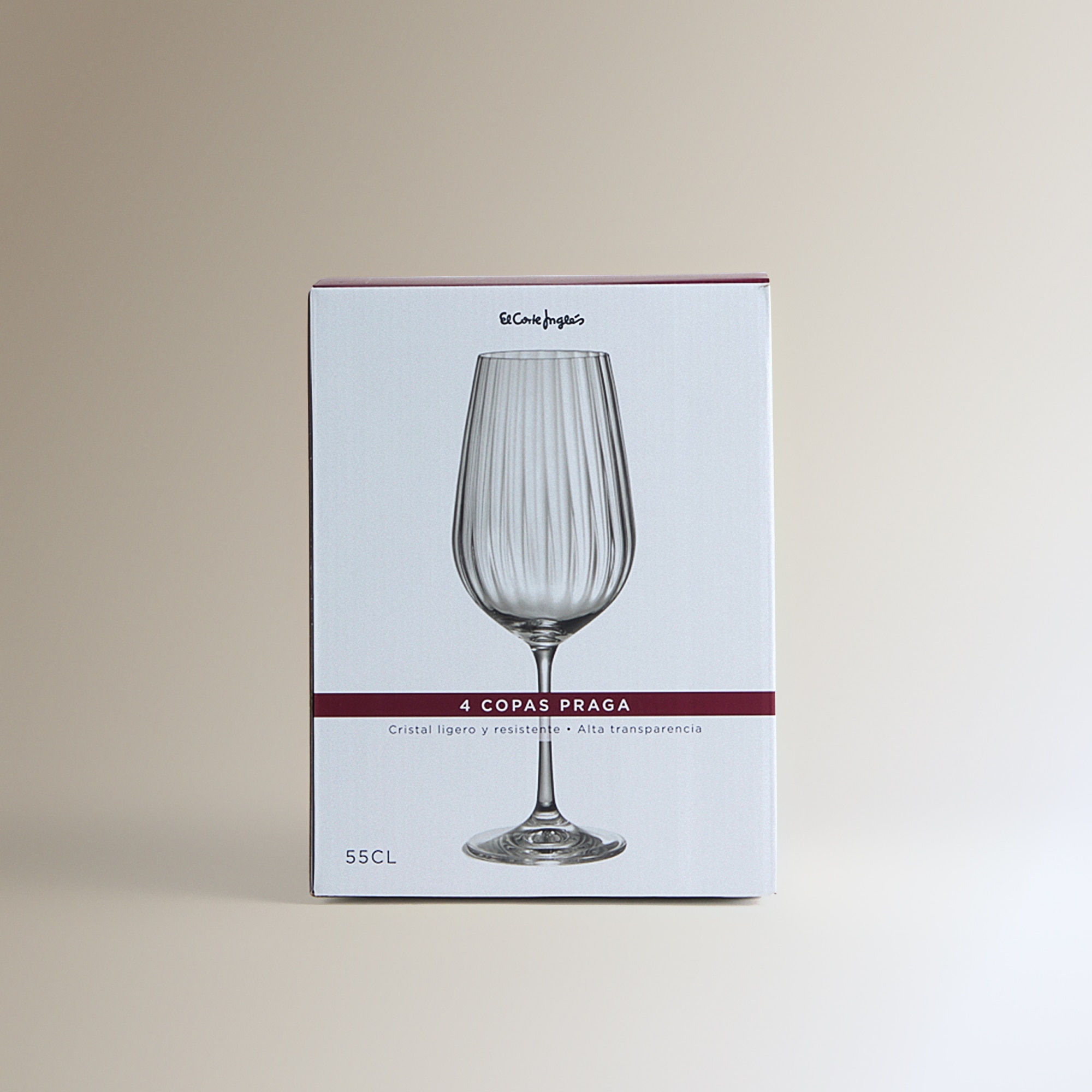 Conjunto de 4 Copos de Vinho de Cristal Praga 5