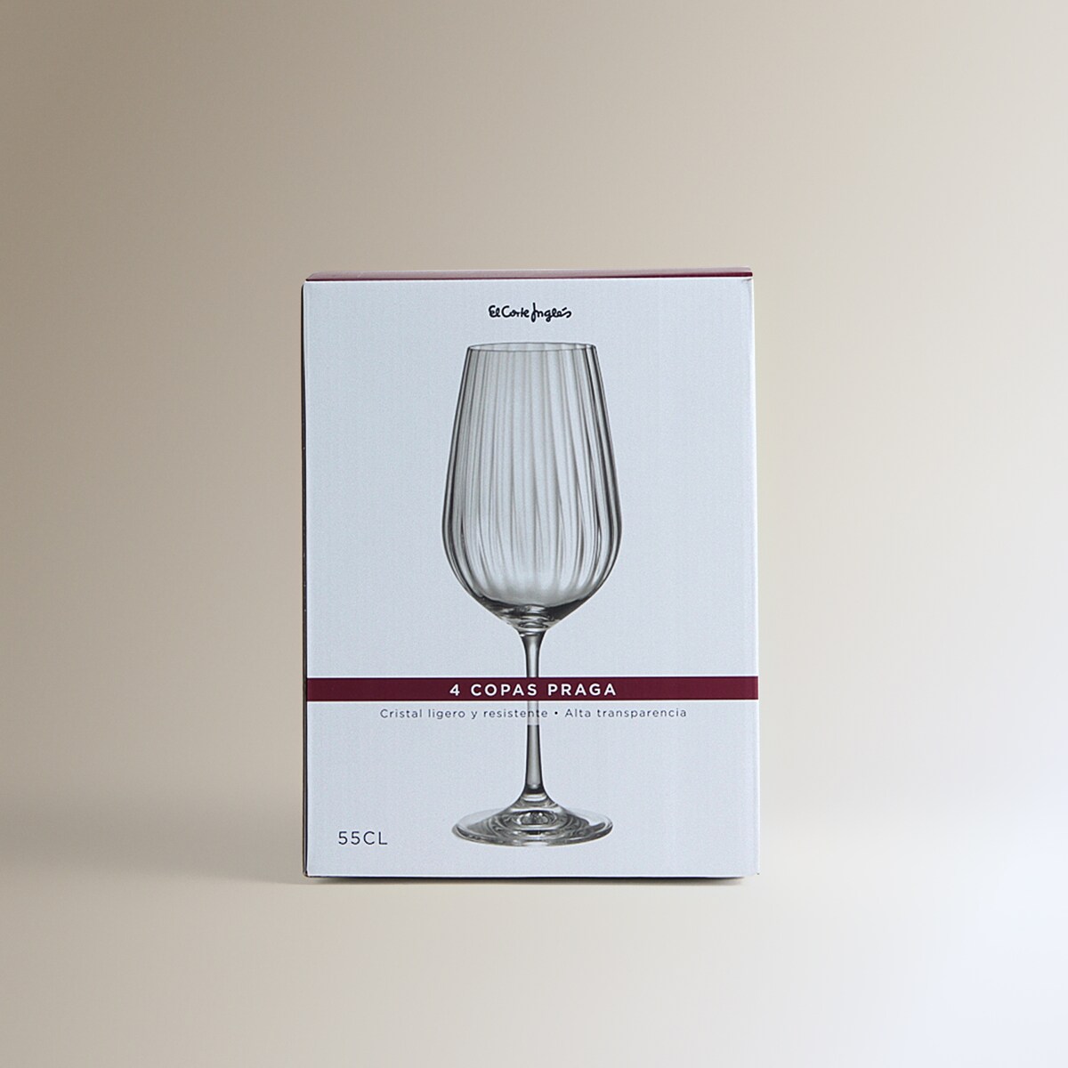 Conjunto de 4 Copos de Vinho de Cristal Praga 5