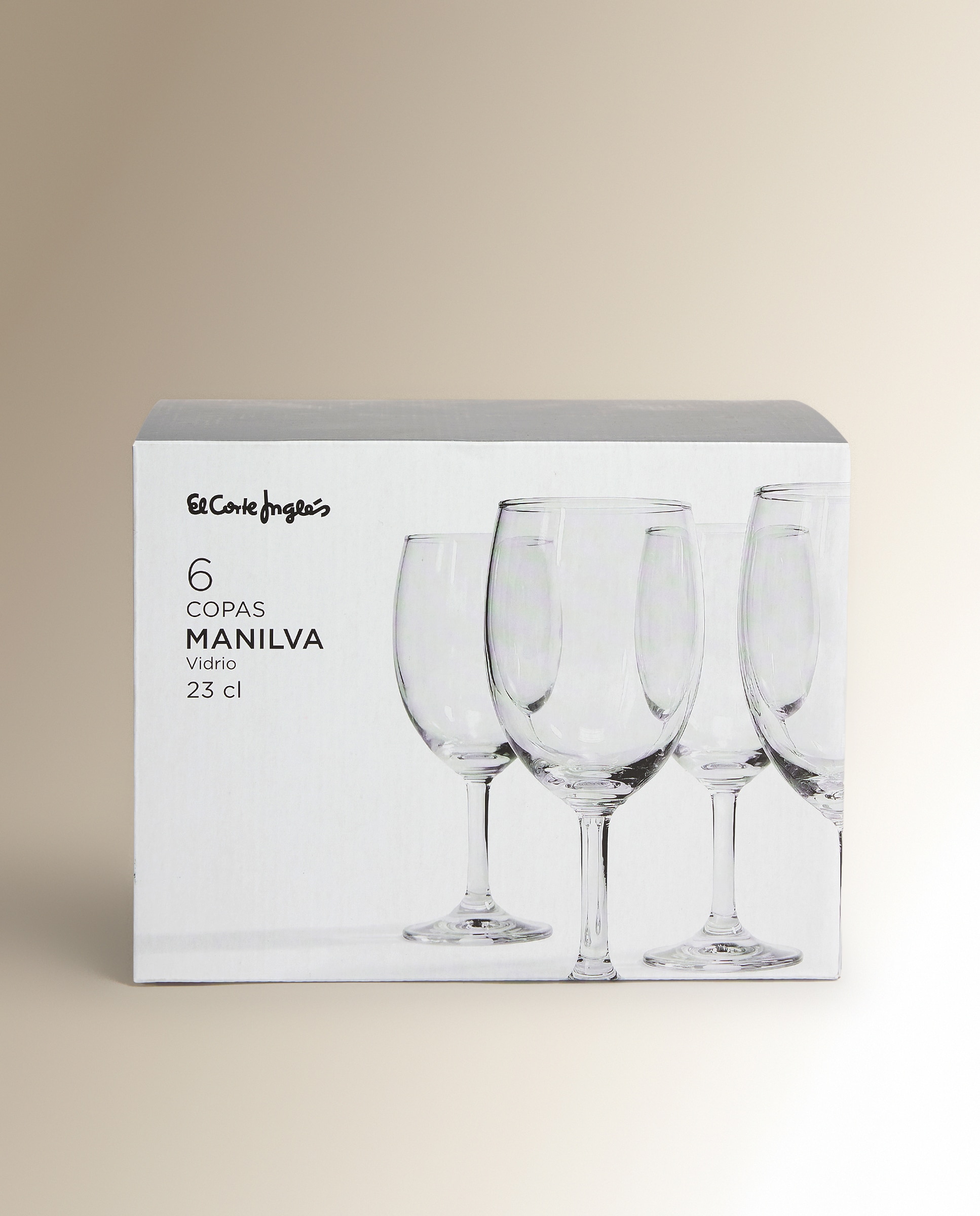 Conjunto de 6 taças de vinho de vidro Manilva Transparente-4