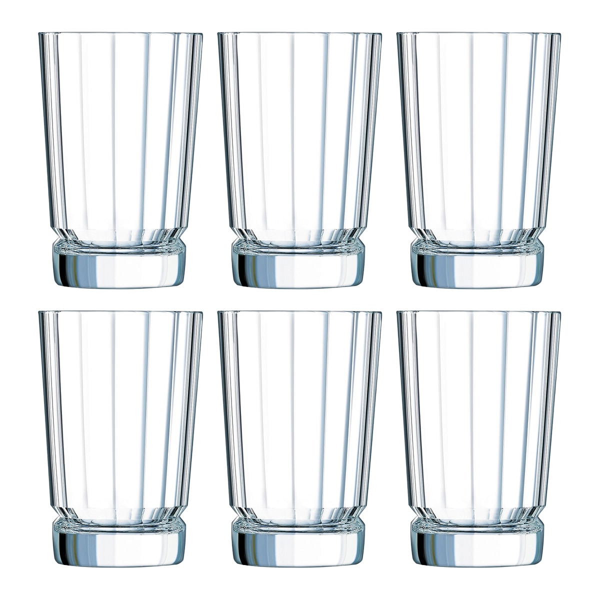 Cristal d'Arques - Juego de 6 Vasos altos Macassar Cristal d'Arques.