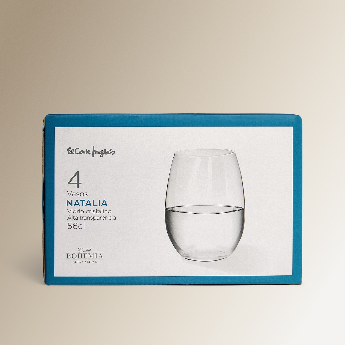 Conjunto de 4 copos de água Natalia El Corte Inglés Transparente-4