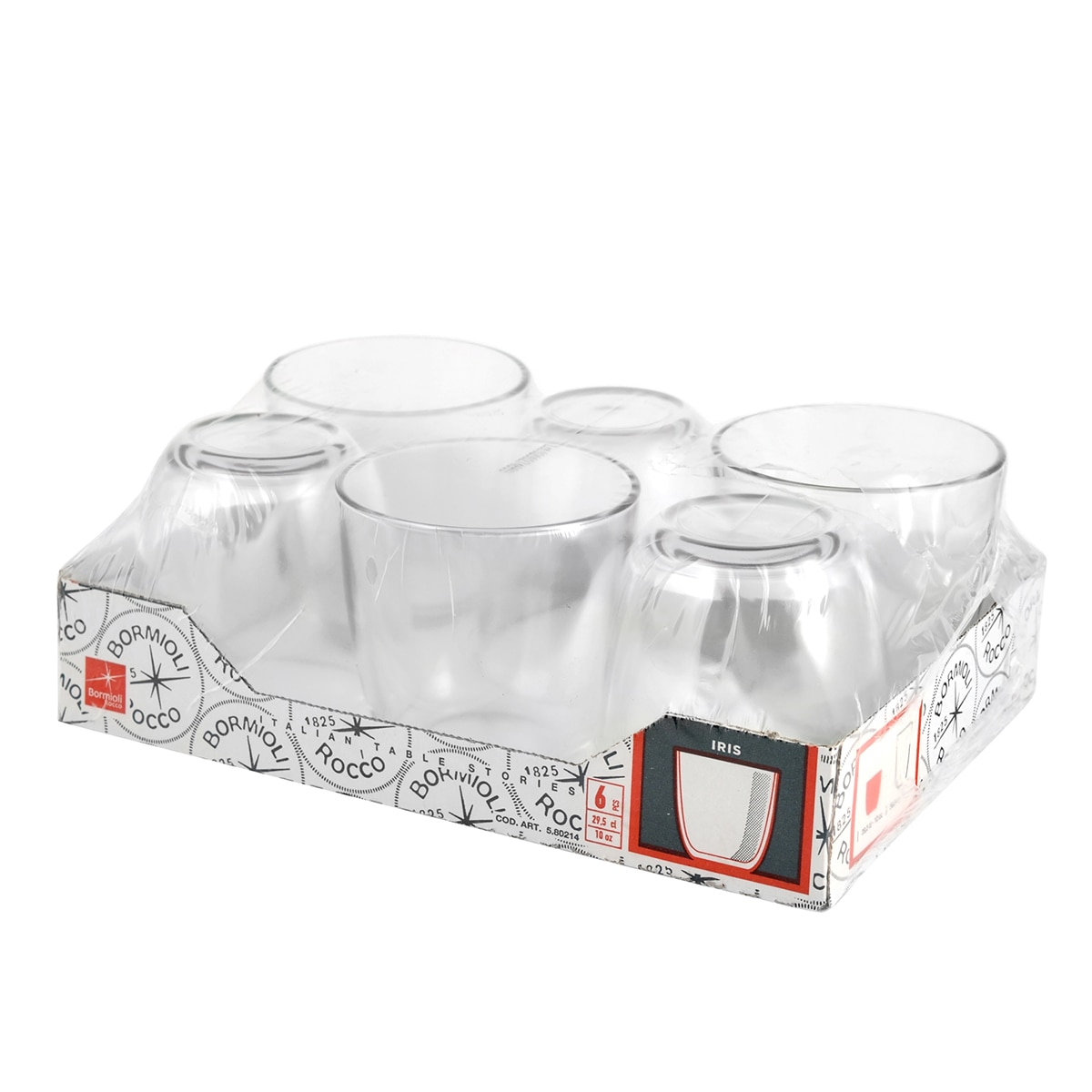 Set de 6 vasos Iris Bromioli Transparente-3