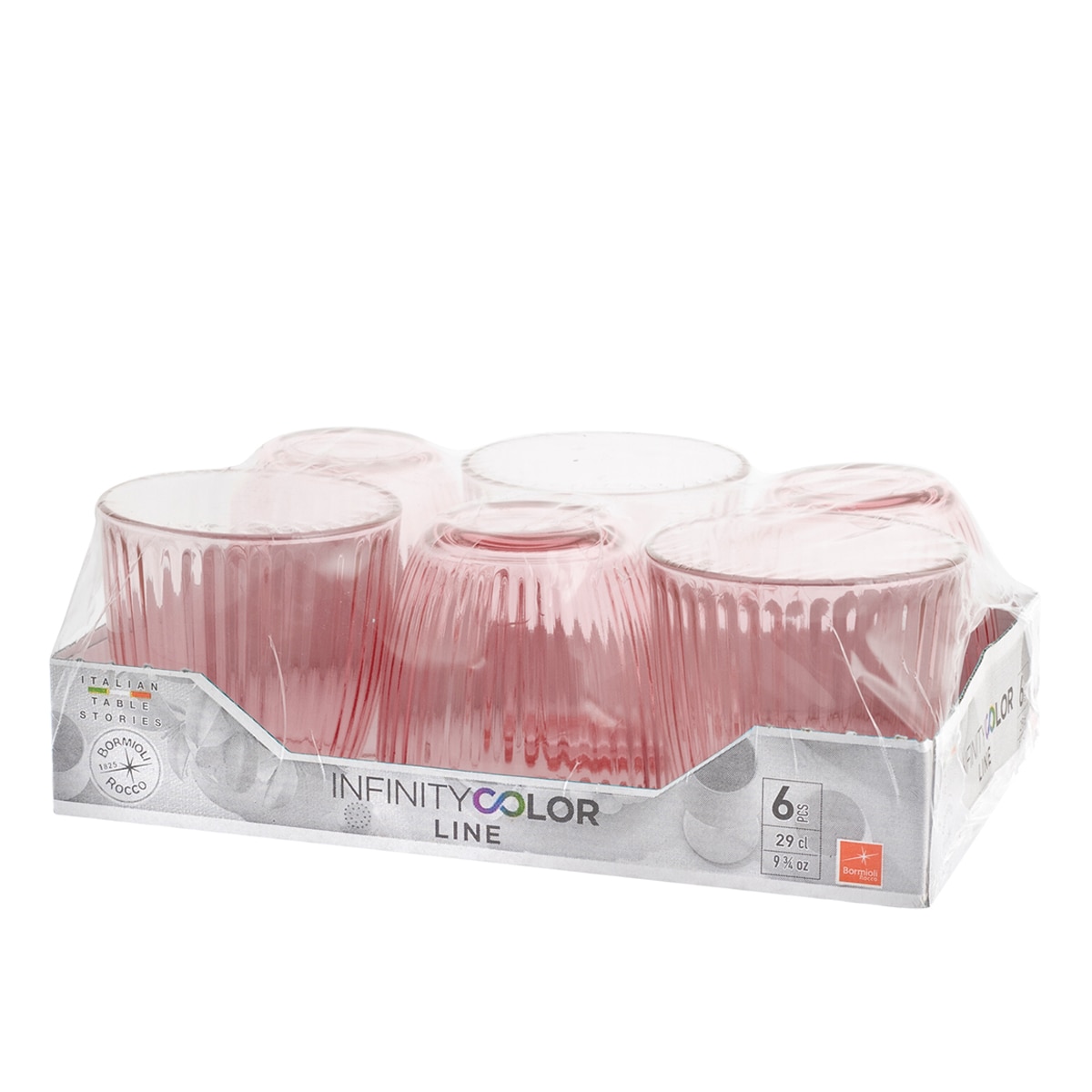 Set de 6 vasos Line Bromioli Rosa-3