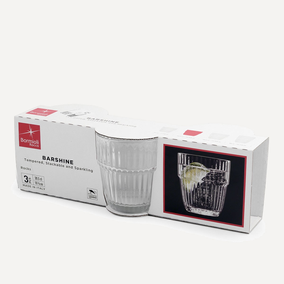 Vaso bajo de vidrio Barshine Bormioli Transparente-2