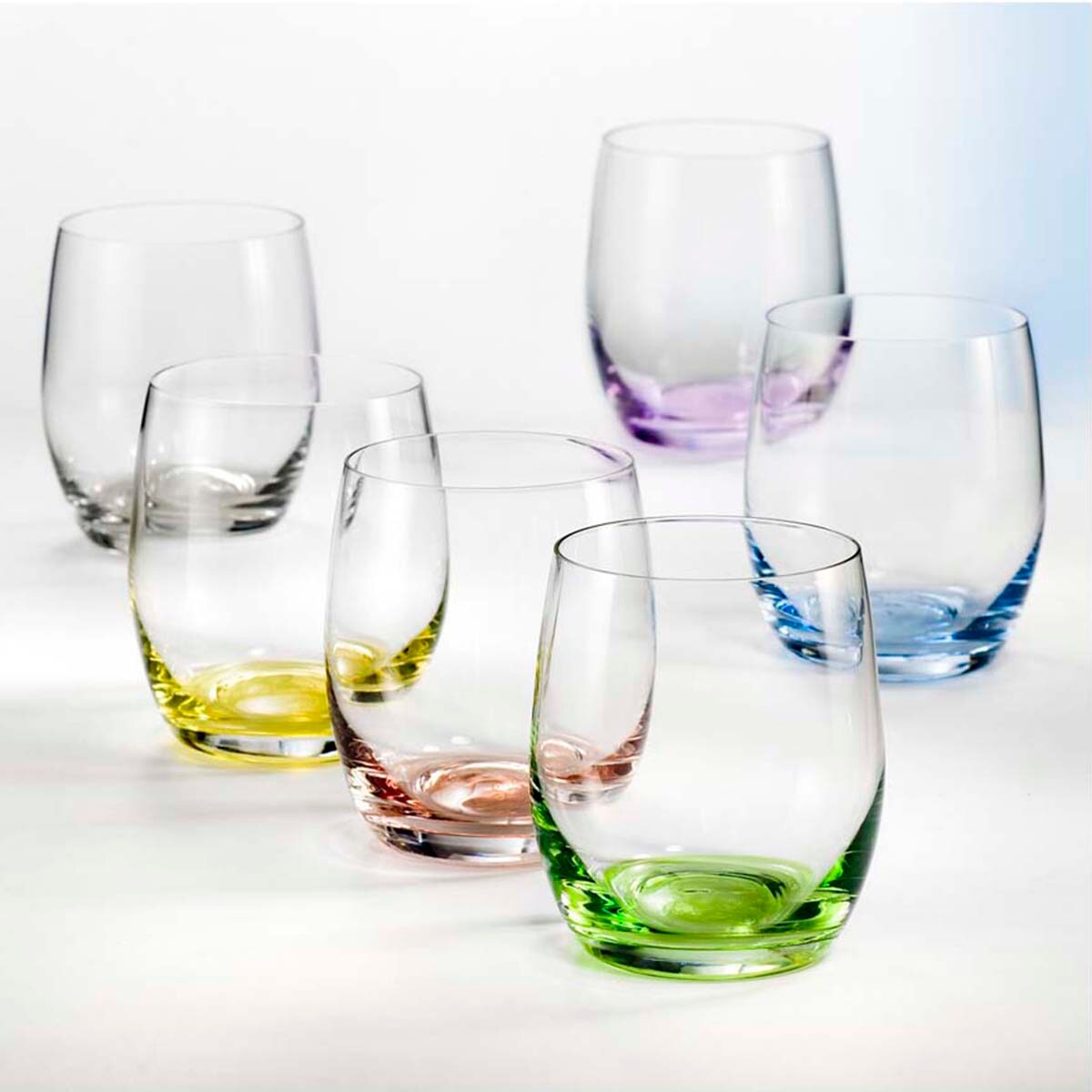 Conjunto de 6 Copos de Água de Cristal Rainbow Multicolor-7