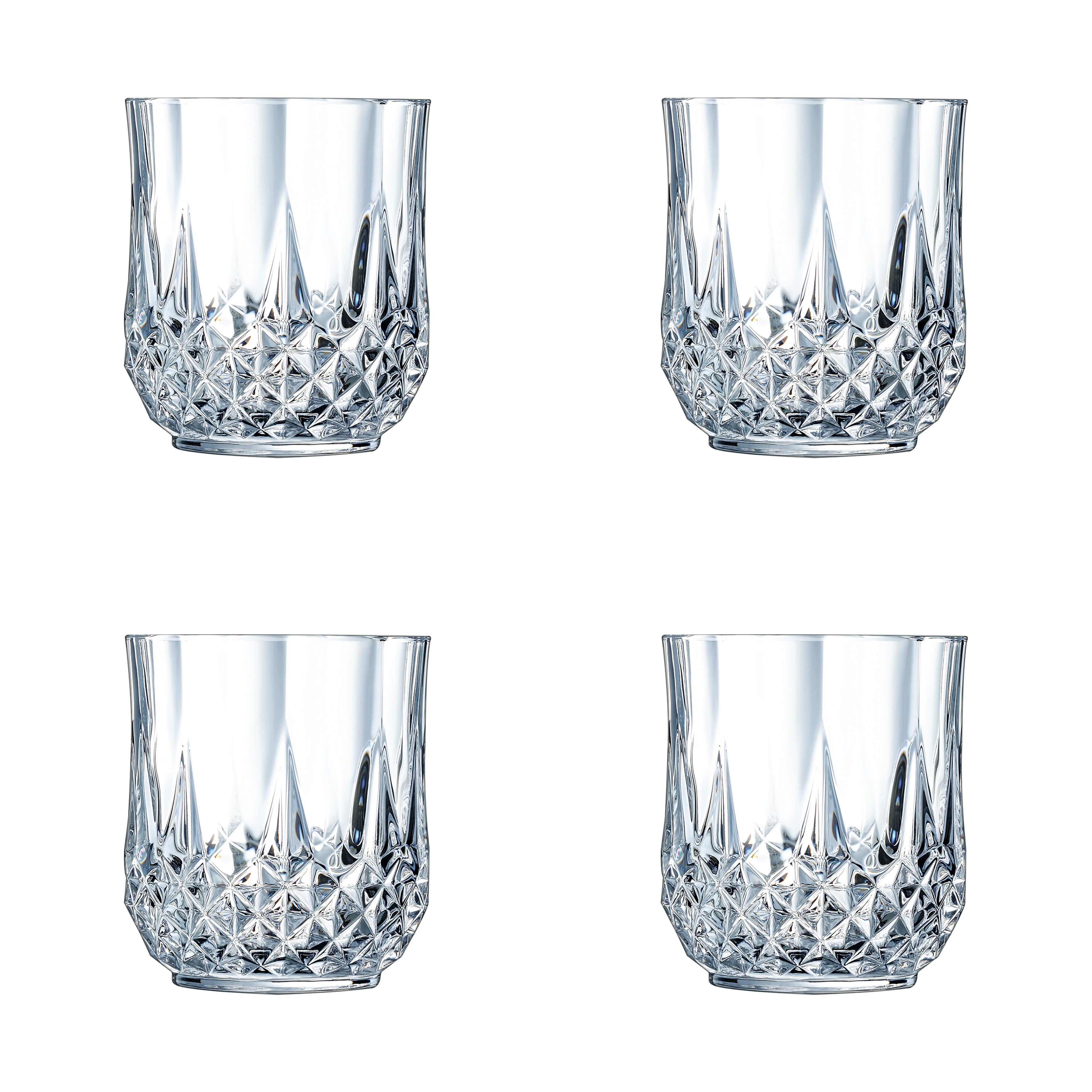 Imagem 0 de Conjunto de 4 Copos Baixos de Cristal Longchamp