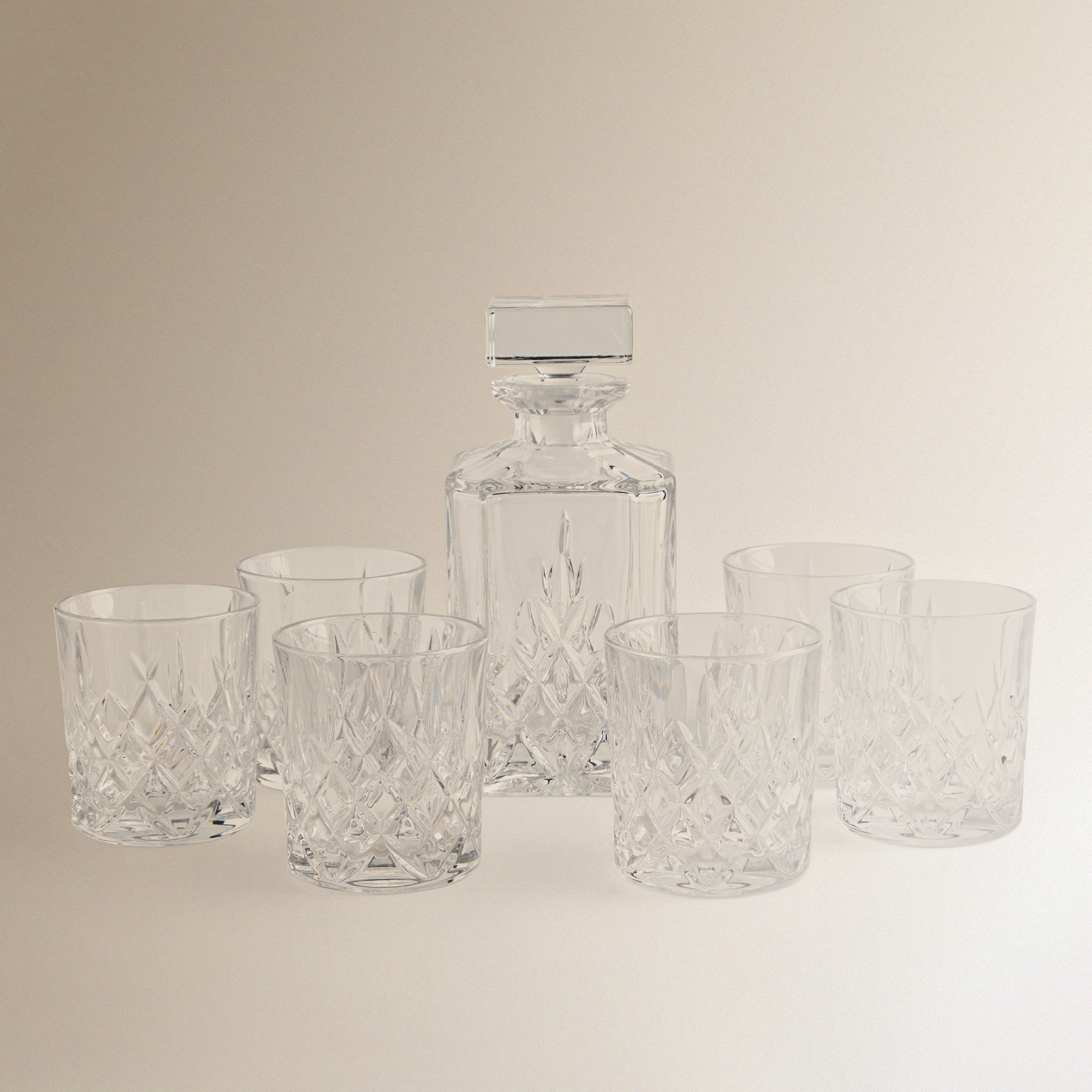 Conjunto de 6 Copos de Whisky e Garrafa Devon Transparente-2